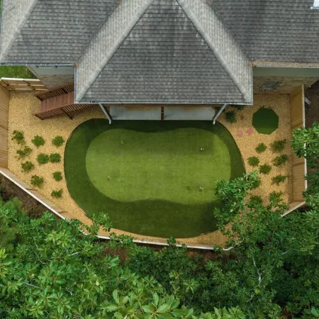 Indoor Golf Simulator, Outdoor Putting Green, next to the famous RTJ golf course