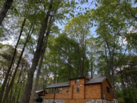 Secluded Log Cabin with Premium Hot Tub under Gazebo