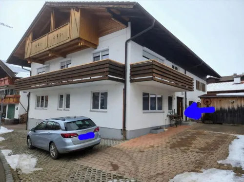 Castle, lake and mountain view
