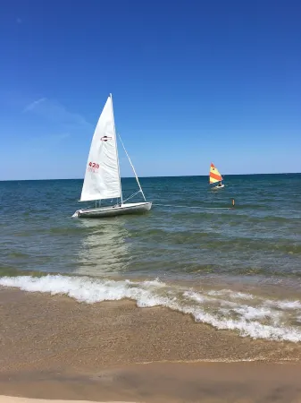 Cool vibes w/ 150' private beach, big views, trees, like northern Cali retreat