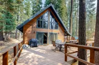 Spacious Deck and Cozy Pellet Stove - Charming Mountain Cabin Retreat