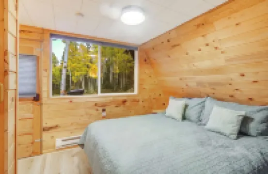 New!  Cozy 2-bedroom A-Frame with Hot Tub, Fire Pit, WiFi, AC and VIEWS!
