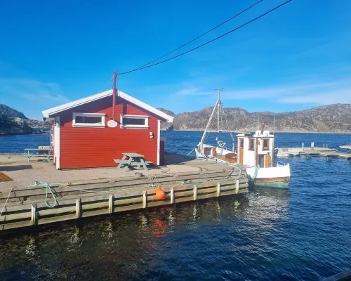 Fantastic fishing hut with sea view directly on the water Hotels in Lyngdal