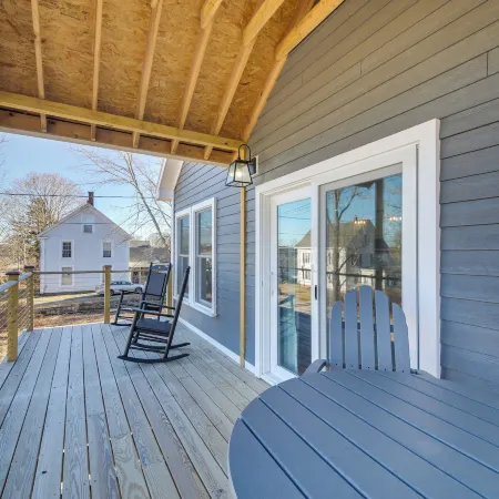 Deck w/ Water Views: Quiet East Boothbay Retreat!