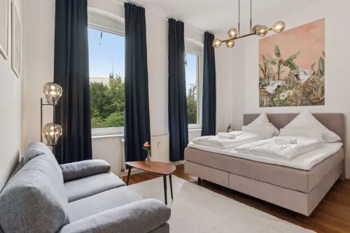 WohnLiebe2-Zentrale & stylish apartment with box-spring bed & fully equipped kitchen