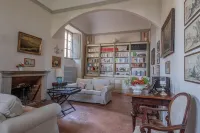 Historic villa with swimming pool surrounded by nature