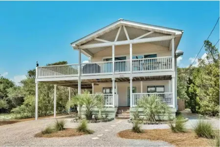 Super Easy Beach Access!! Private Pool! Dog Friendly with Fenced Yard!