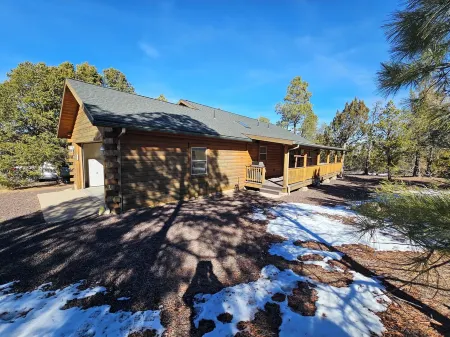 Secluded cabin nestled in the woods