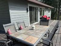 Castle Rock Lakefront Home, with pier, sand bottom, and wrap around deck