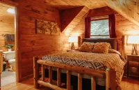 Cozy Secluded 3 BR  Log Cabin with Hot Tub and Wood Burning Fireplace!