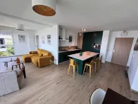 Lake view apartment, terraces, 2 bedrooms, open kitchen