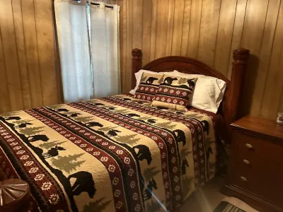 Beautiful cozy cabin w/hot tub 8 min from the lake and the village