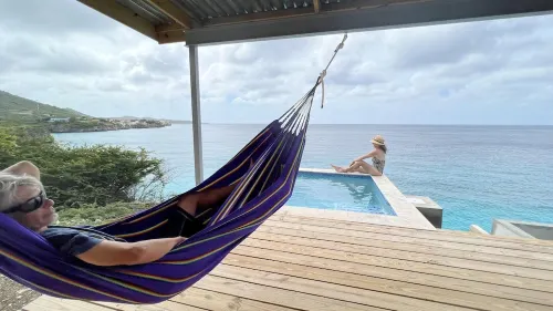 Romantic getaway on the Caribbean with private plunge pool.