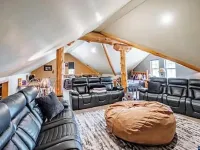 Gorgeous Log Cabin with Hot Tub & Theater near Snowmobile & SXS Trails & Lakes!