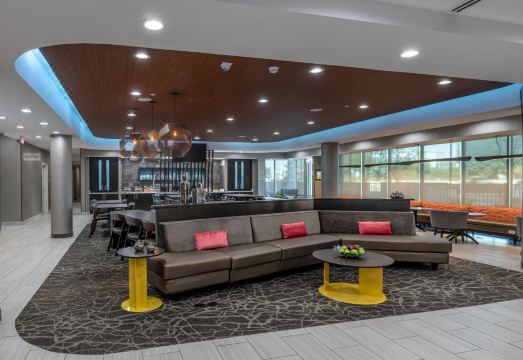 현대적인 호텔 객실 인테리어