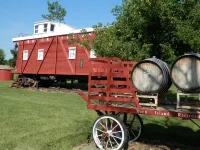 Authentic Wooden Rock Island Railroad Caboose