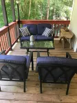 Right on the ChattahoocheeRiver - visit Helen, fish off deck, or enjoy fire pit.