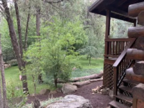 Cozy streamfront cabin nestled in the pines