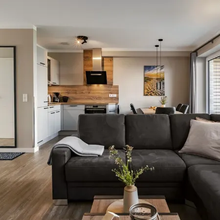 120m² Reihenhaus für 5 Pers. mit Garten, Sauna und Kamin