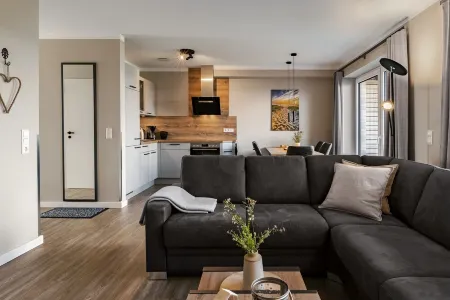 120m² Reihenhaus für 5 Pers. mit Garten, Sauna und Kamin