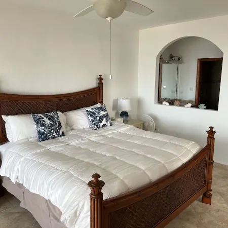 Cupecoy ocean view 2BR condo - pools/private beach