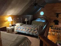 Cabin in the woods overlooking Grenada lake.