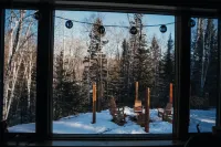 Cabin retreat nestled in the woods above Lake Superior. Close to GM AND Lutsen. Hotels in West Cook