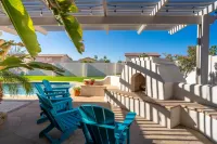 Pool Spa Outdoor Fireplace BBQ Pool Table - balcony