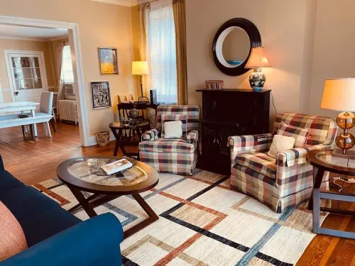 WonderClock House downtown vintage duplex w/ porches, steps to Handley Library Hotels in Winchester