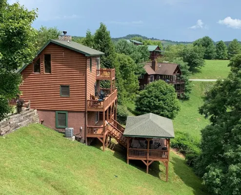 Piney Creek - Deerwood Park Cozy Mountain Cabin w/ 360 views & private pavillion