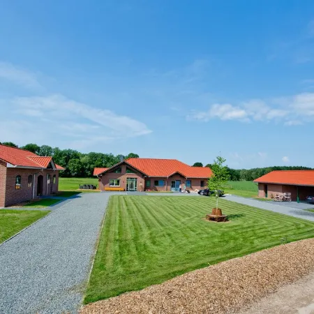 Idyllically situated villa in country house style with sauna Ideal for groups & families