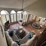 Private waterfront, large firepit and covered boat dock!