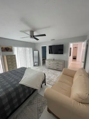 beautiful home on a 3 acre lake with security
