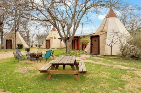 Tipis on the Guadalupe