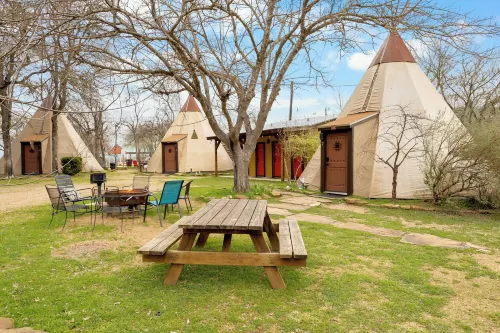 Tipis on the Guadalupe