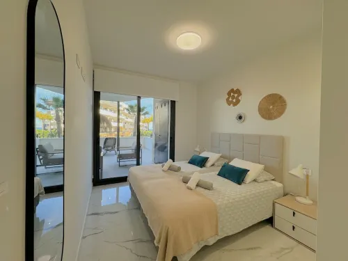 5 minutes from the beach! Luxury apartment, spacious terrace and right by pool!