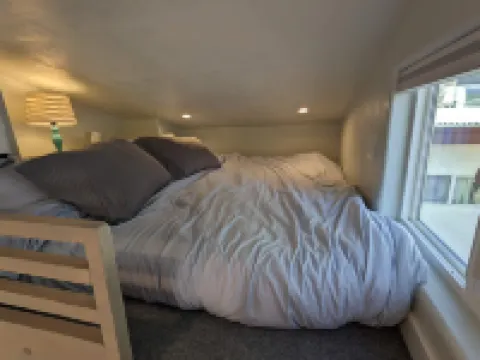 Tiny House with Loft Bed, Kitchenette, Parking in a Quiet Downtown Neighborhood