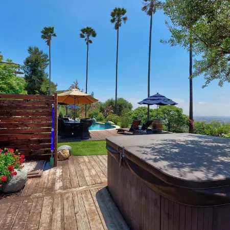 A private oasis to relax and play in the comfort of a gated 2-acre estate.
