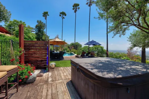 A private oasis to relax and play in the comfort of a gated 2-acre estate.