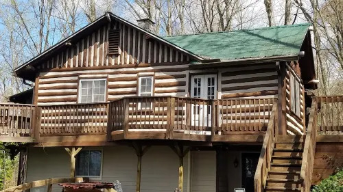 Old World Swiss Cabin Nestled In Woods Ancient Lore & Neyland Stadium Close by