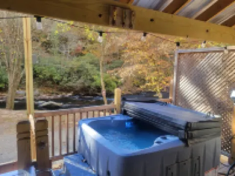 RV on the River Perfect for Family and Pets