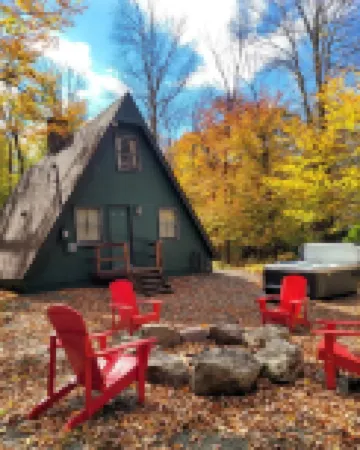 Pocono Summer Paradise: A-Frame, Sauna, Hot Tub, Fire Pit
