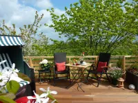 Garden idyll at the Wadden Sea National Park Hotels in Wesselburen