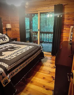 Cozy cabin sitting directly on multiple creeks for the most relaxing stay.