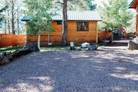 Updated cabin walking distance to both restaurants and amazing hiking trails!