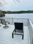Waterfront Bungalow Nightly Panoramic View of Our Illuminated Covered Bridge - Homestays