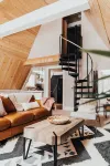 Creekside Oasis with Spacious Loft Retreat - Charming Vintage A-Frame