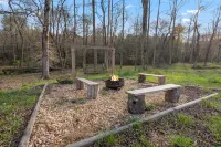 Rustic Cabin Retreat with Cozy Fire Pit - Charming Escape Hotels in Fannin County