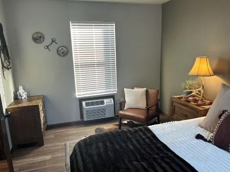 Tiny Home Cabin with Wyoming Modern Frontier style in the town of Hulett