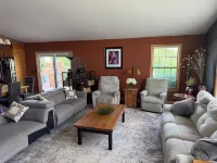 Spacious Farmhouse Retreat - pet friendly, pool, deck, Orchard views, and more.